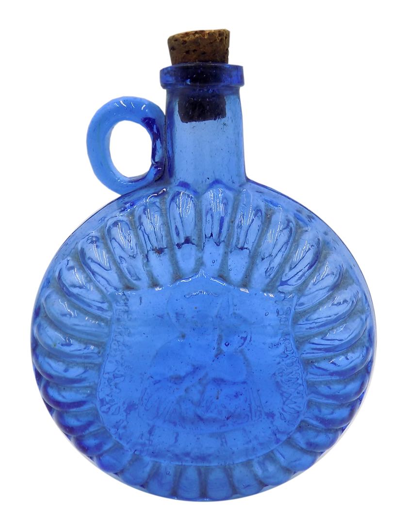 Zabytkowa butelka na wodę święconą pamiątka z Jasnej Góry zdjęcie 1