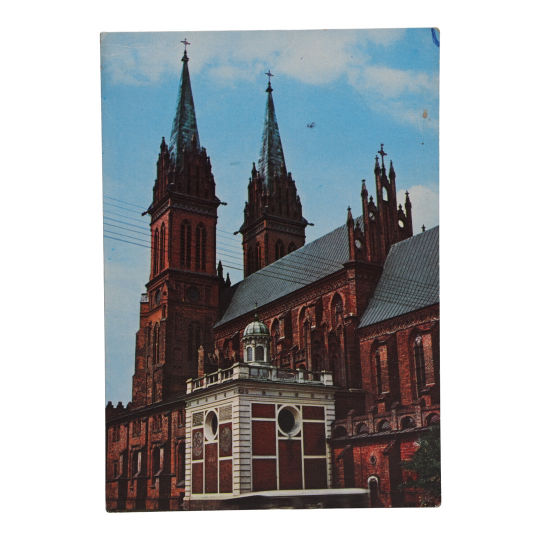 Włocławek Katedra pocztówki PRL zdjęcie 1