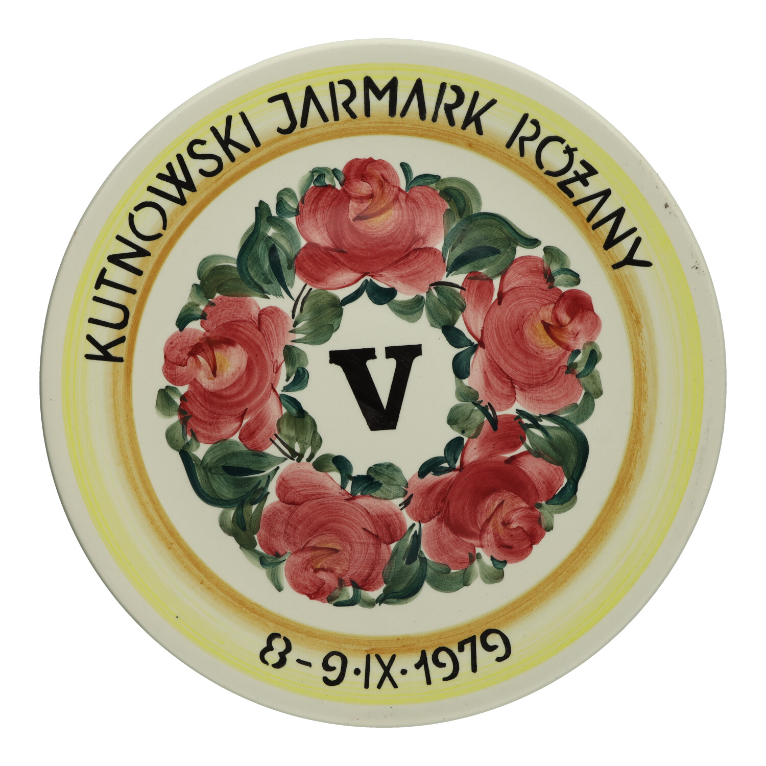 TALERZ dekoracyjny FAJANS ZF KOŁO Jarmark Różany zdjęcie 1