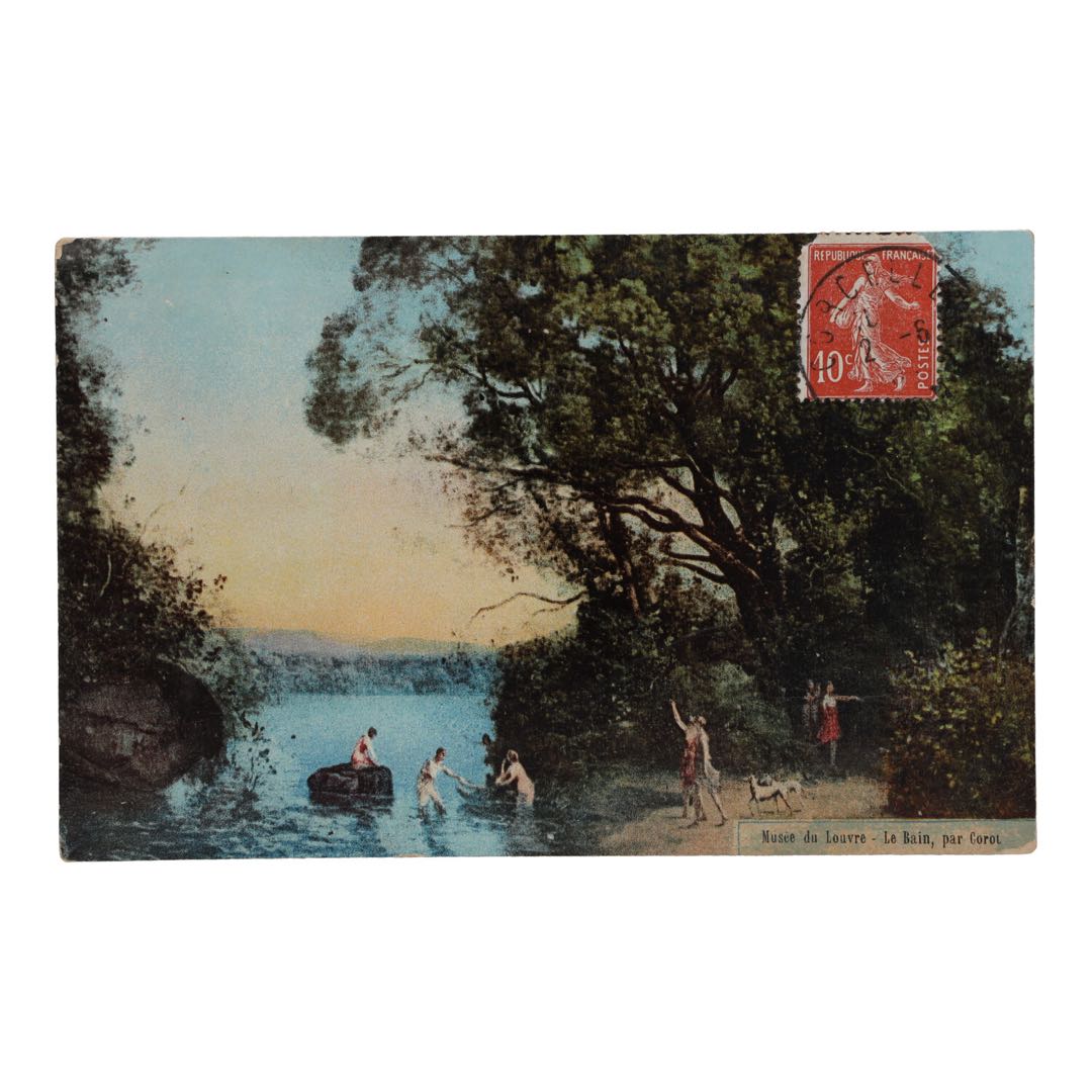Pocztówka artystyczna Luwr 1909 zdjęcie 1