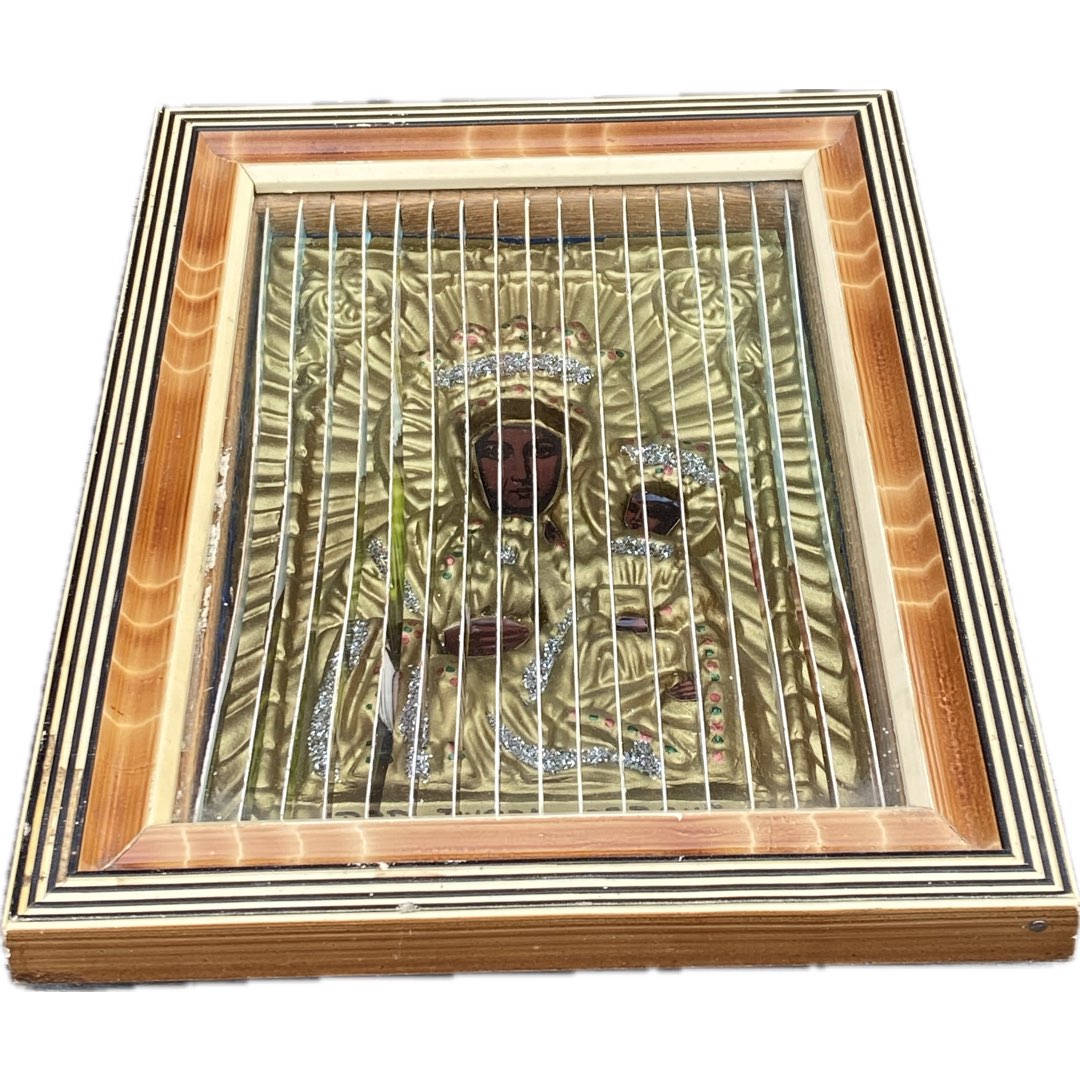 IKONA 3D PRL Matka Boska Jan Paweł II Matka Boska z Dzieciątkiem zdjęcie 1