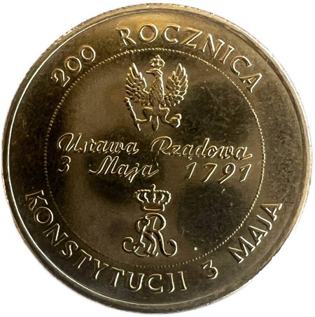 10000 złotych 200 Rocznica Konstytucji 3 Maja 1991, st. I