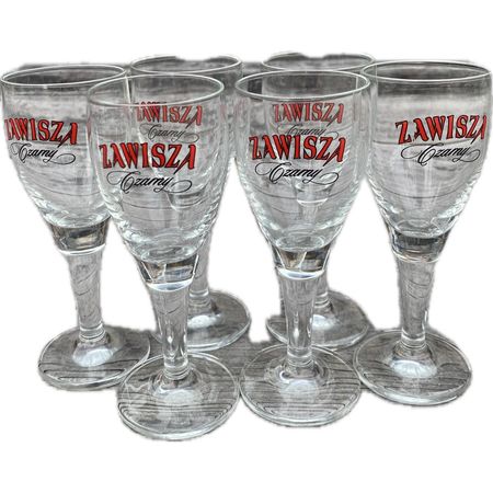 6 kieliszków do wódki Zawisza Czarny