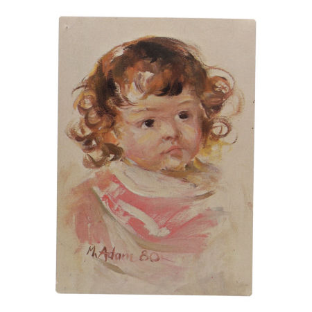 9 pocztówek seria „Dziewczynki” M. Adamczyk PRL