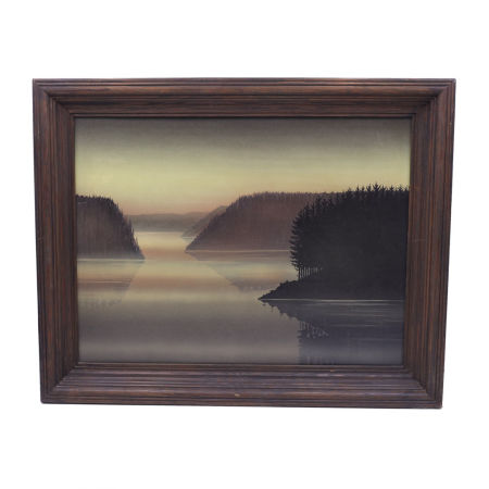 Leon Romanow (1938-2001) „Pocztówka z wakacji I/88” obraz olejny