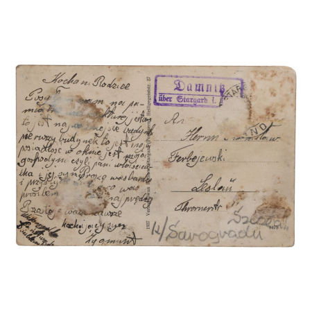Pocztówka Damnitz, Człuchów z okresu II Wojny Światowej zdjęcie 2