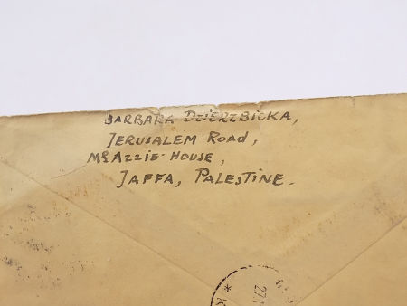 Całość Pocztowa Jerusalem Palestine Włocławek 1944 zdjęcie 3