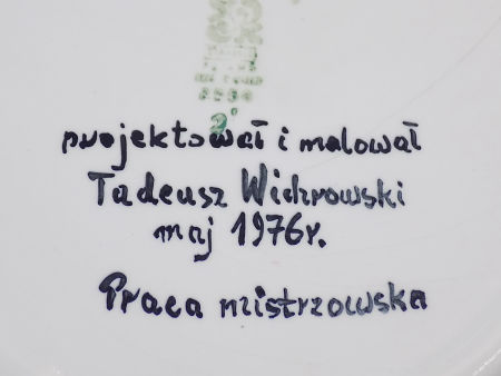Talerz dekoracyjny Włocławek KOGUT Tadeusz Wichrowski zdjęcie 3
