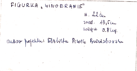 Wzór  347 - Figurka Winobranie