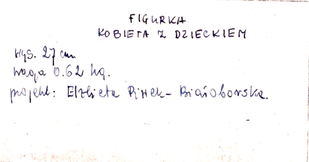 Wzór  348 - Figurka Kobieta z dzieckiem