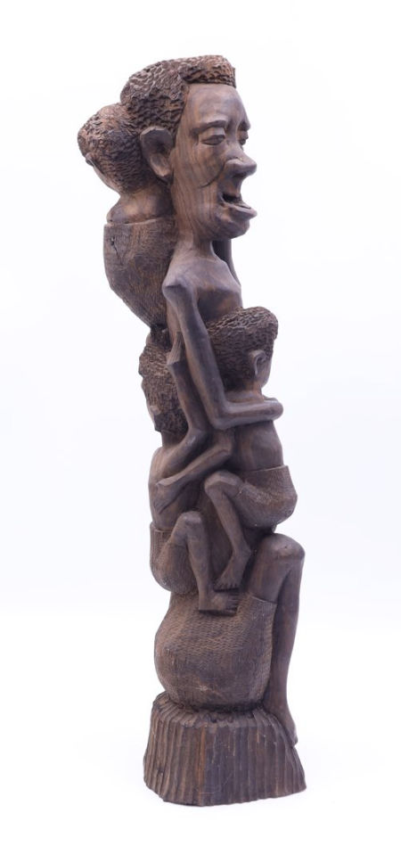 Ciekawa figuralna rzeźba Heban Kenia Afryka sztuka ludowa zdjęcie 4