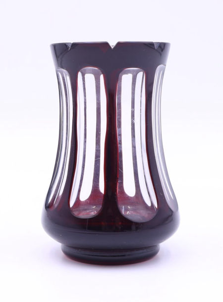 Wazonik zabytkowe szkło rubinowe Bohemia Glass zdjęcie 2