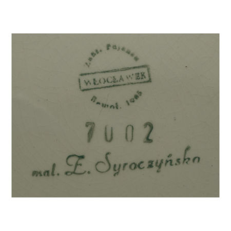 Fajans WŁOCŁAWEK talerz Picasso Syroczyńska zdjęcie 4