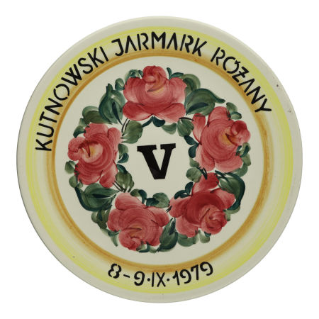 TALERZ dekoracyjny FAJANS ZF KOŁO Jarmark Różany zdjęcie 1