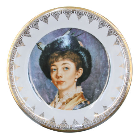 Patera kolekcjonerska Portret Młodej Kobiety porcelana WAWEL zdjęcie 1