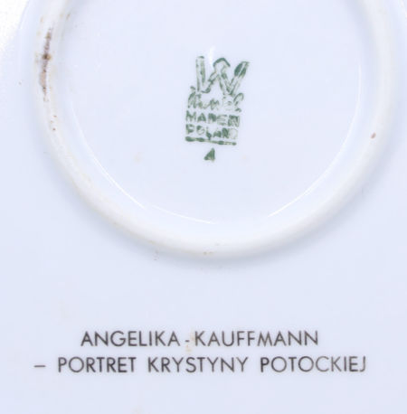 Patera kolekcjonerska PORTRET KRYSTYNY POTOCKIEJ Angelika Kauffmann porcelana WAWEL zdjęcie 4