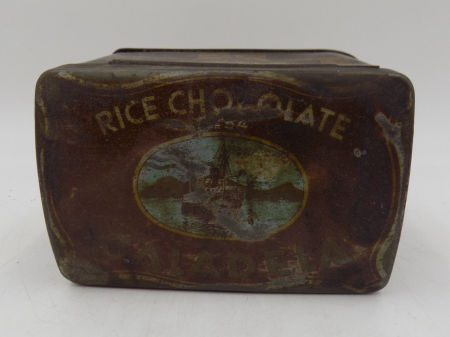 Zabytkowe pudełko blaszane Rice Chocolade czekoladki ryżowe zdjęcie 2