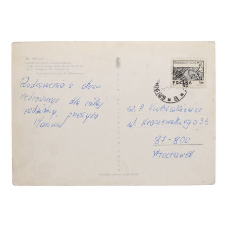Stara pocztówka Grunwald - Pomnik Zwycięstwa zdjęcie 2