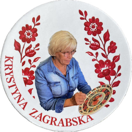 Krystyna Zagrabska Karta kolekcjonerska Kolekcje fajansowe Malarki fajansu zdjęcie 1