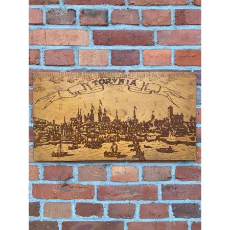 Płaskorzeźba panorama Torunia Jednostka Wojskowa Rękodzieło zdjęcie 2