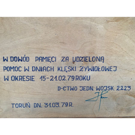 Płaskorzeźba panorama Torunia Jednostka Wojskowa Rękodzieło zdjęcie 4