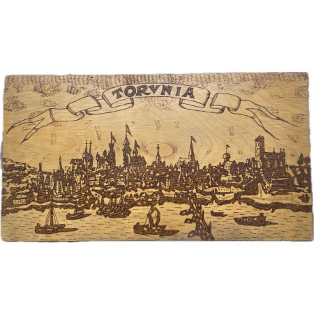 Płaskorzeźba panorama Torunia Jednostka Wojskowa Rękodzieło zdjęcie 1