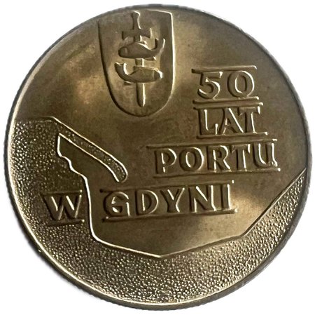 PRL 10 złotych 50 lat Portu w Gdyni 1972, st. I