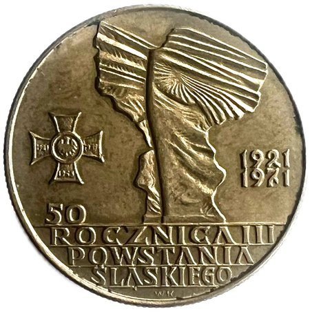 PRL 10 złotych 50 Rocznica Powstania Śląskiego 1971, st. I