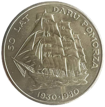 PRL 20 złotych 50 lat Daru Pomorza 1980, st. I