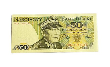 PRL 50 złotych 1988 seria HD, st. UNC