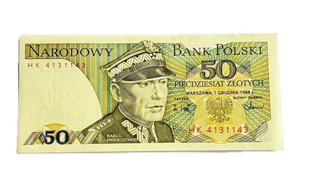 PRL 50 złotych 1988 seria HK, st. UNC