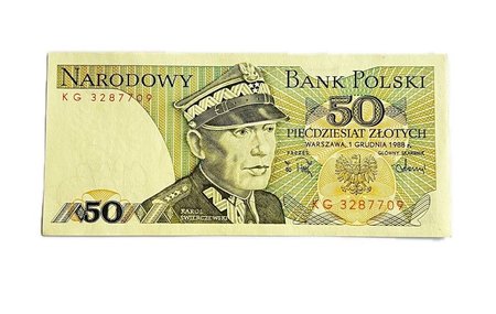 PRL 50 złotych 1988 seria KG, st. UNC