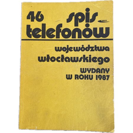 Spis telefonów województwa włocławskiego wydany w roku 1987