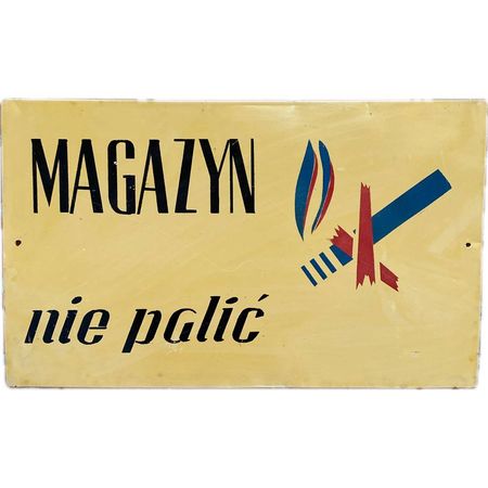 Tablica Informacyjna Magazyn Nie palić PRL