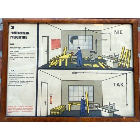 Tablica Informacyjna Pomieszczenia Produkcyjne PRL
