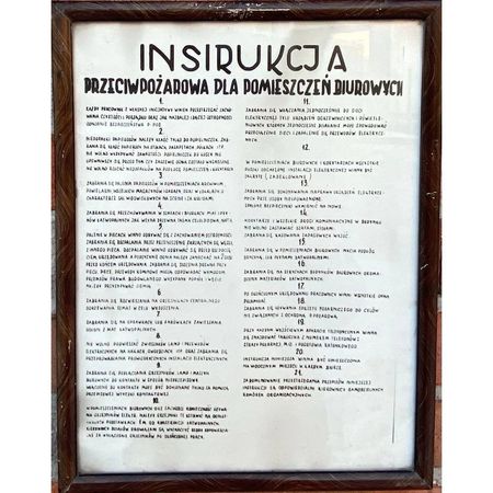 Tablica Informacyjna „Instrukcja przeciwpożarowa” PRL