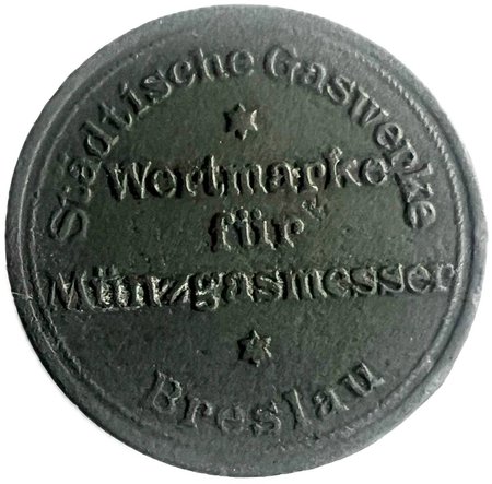Wrocław / Breslau Żeton gazowy 1921