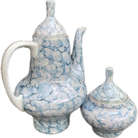 Wyjątkowy dzbanek i cukiernica Porcelana Włocławek PRL