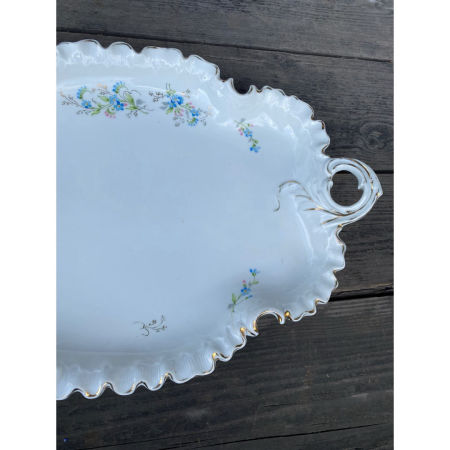 Zabytkowy półmisek do mięs porcelana Kuźniecow zdjęcie 4