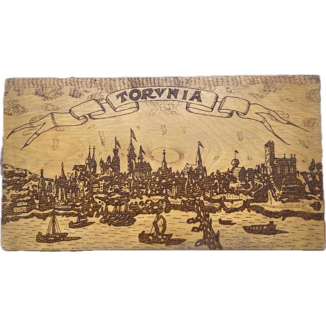 Płaskorzeźba panorama Torunia Jednostka Wojskowa Rękodzieło zdjęcie 1