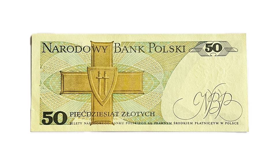 PRL 50 złotych 1988 seria KF, st. UNC