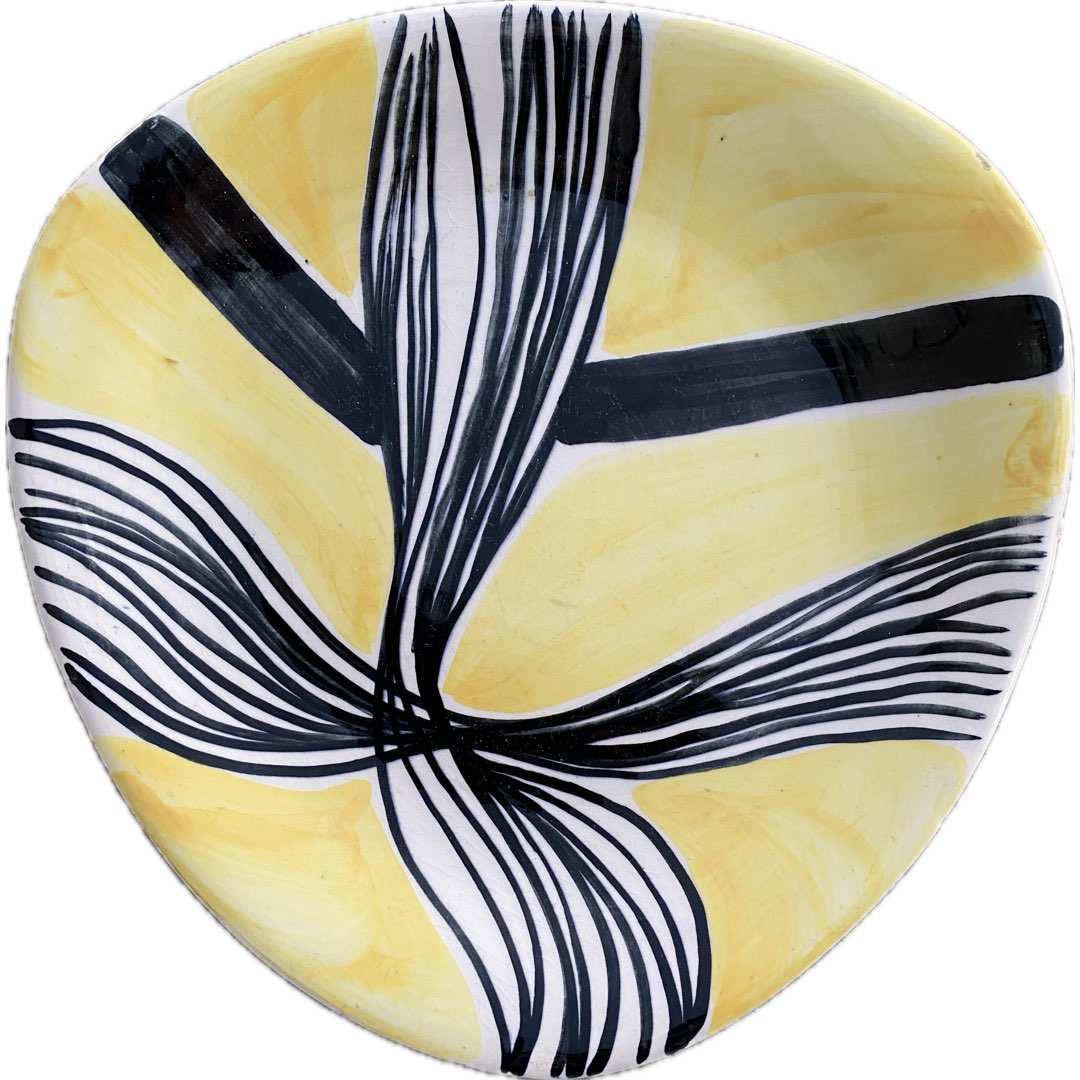 Talerz deserowy Fajans Włocławek Picasso Elżbieta Piwek zdjęcie 1