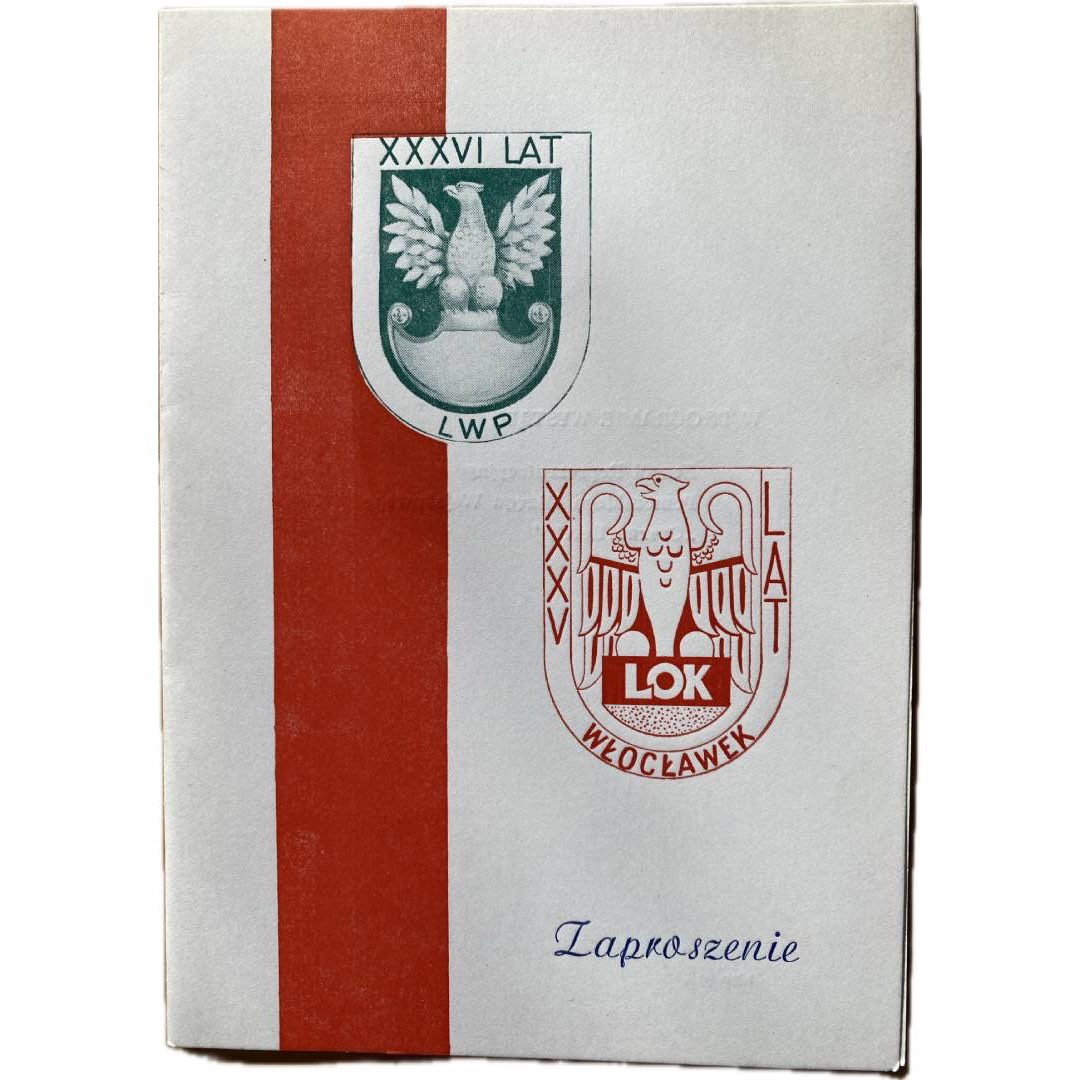 Zaproszenie LWP LOK Włocławek 1979 r
